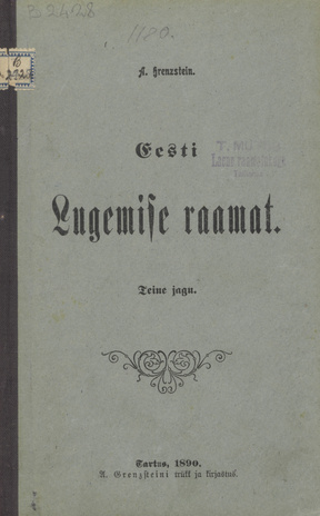 Eesti Lugemise-raamat : 2. jagu