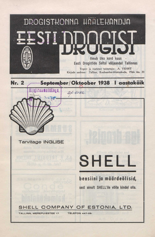 Eesti Drogist : drogistkonna häälekandja ; 2 1938-11-09