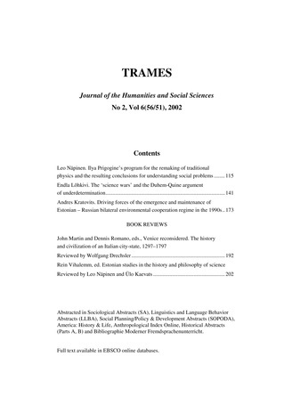 Trames ; 2 Vol 6 (56/51) 2002